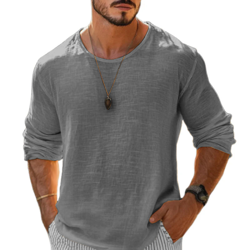 Carter - Linen Loose Long Sleeve Shirt