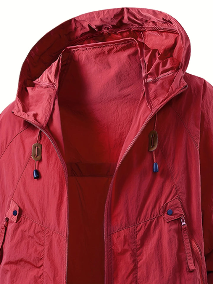 Carter - Outdoor Waterproof Windbreaker Jacket with Adjustable Hood