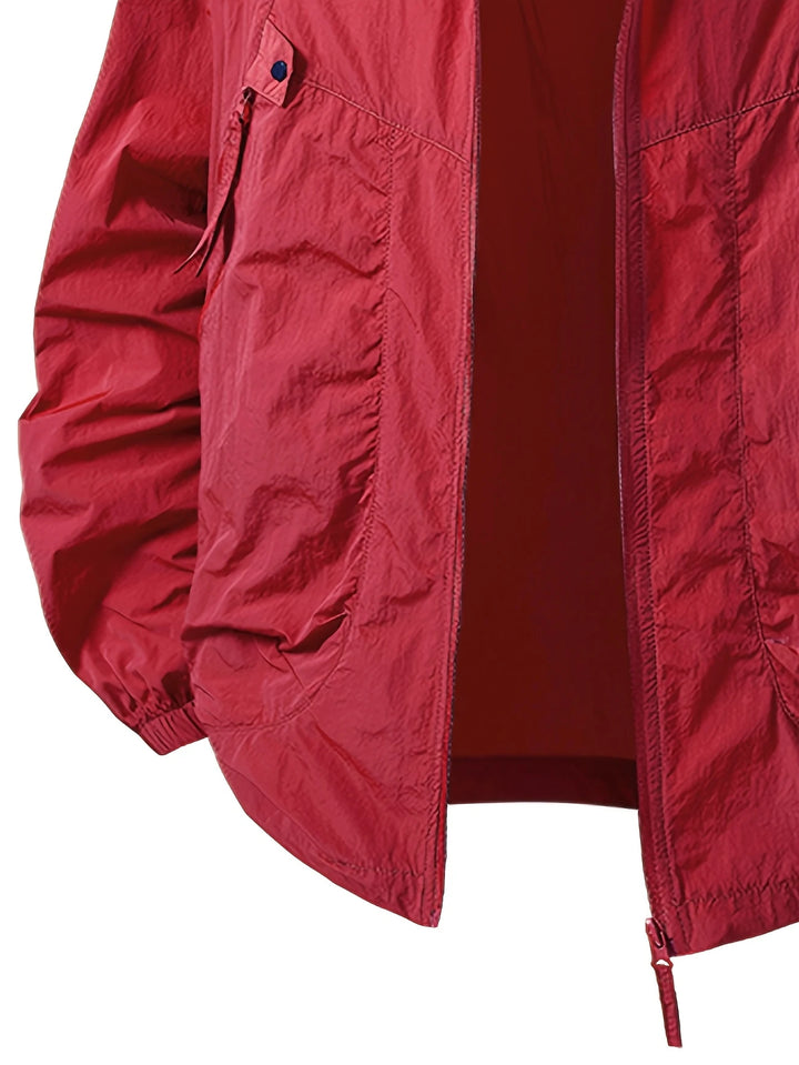 Carter - Outdoor Waterproof Windbreaker Jacket with Adjustable Hood