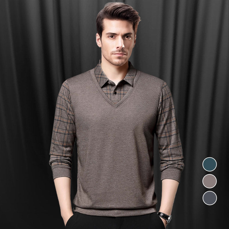 Miles - Modern Two Piece Collar Long Sleeve Shirt