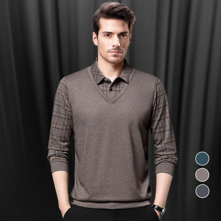 Miles - Modern Two Piece Collar Long Sleeve Shirt
