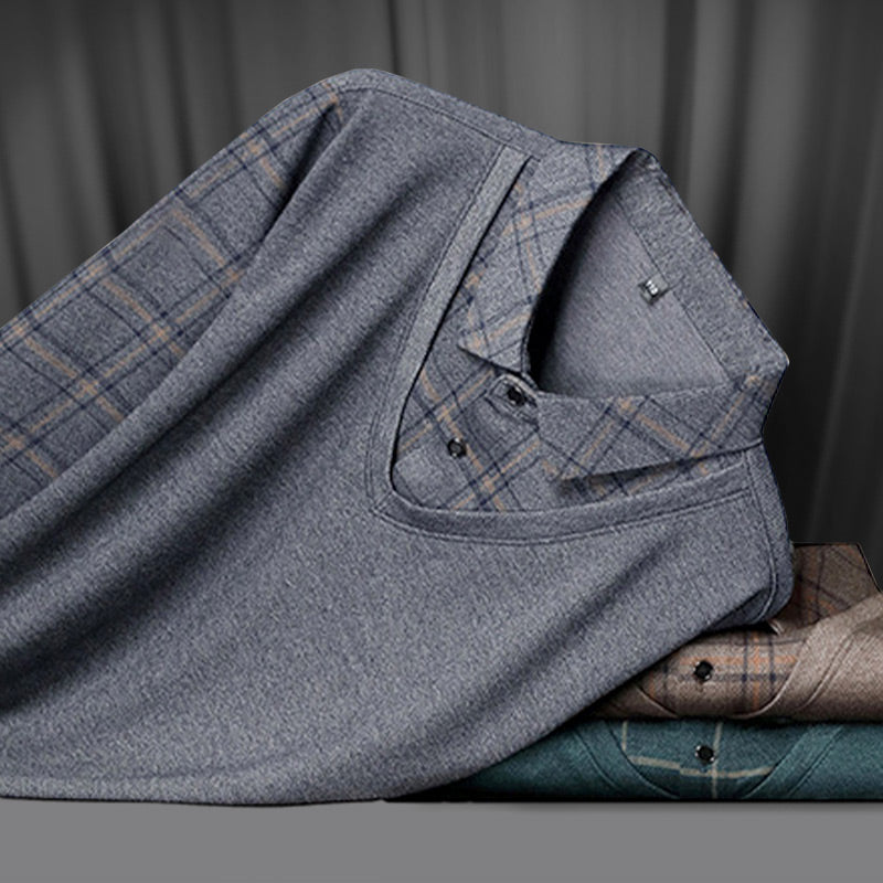 Miles - Modern Two Piece Collar Long Sleeve Shirt