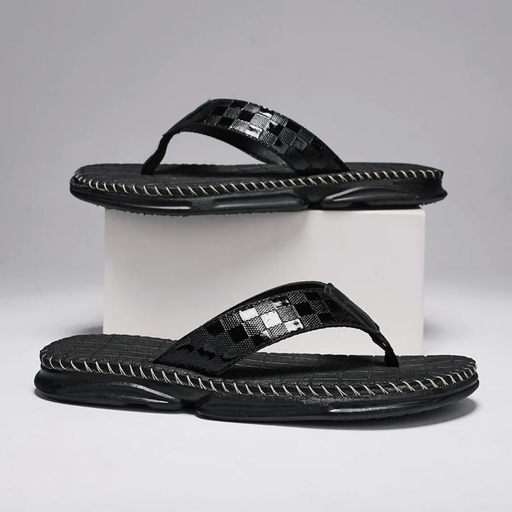 James - Elegant Summer Leather Flip Flops