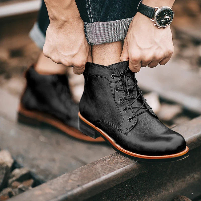 William - Comfortable Retro Winter Leather Boots
