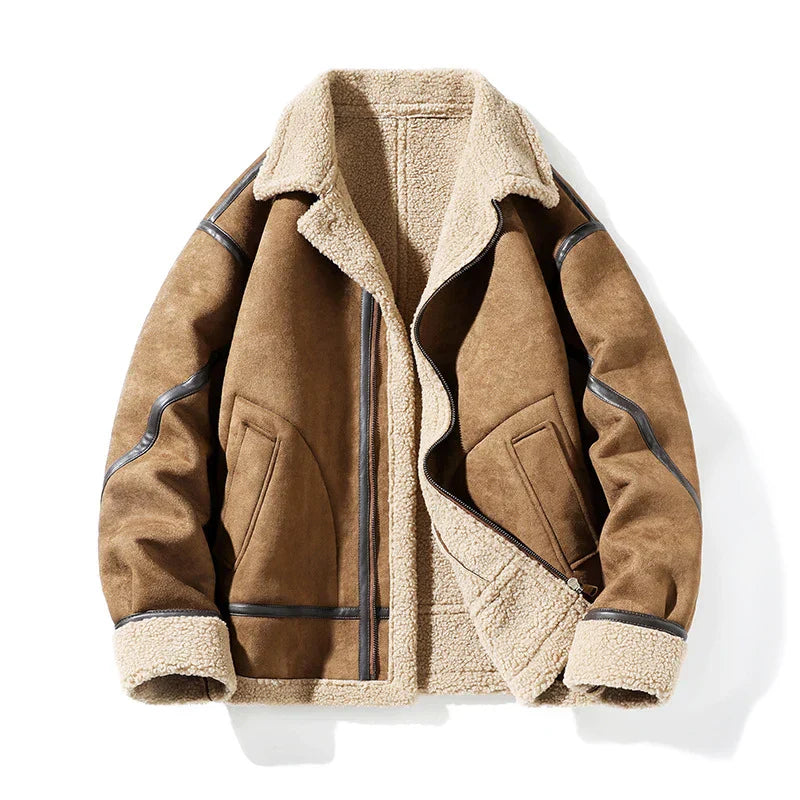 Benjamin - Comfortable Proud American Suede Leather Jacket
