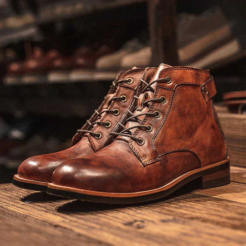 William - Comfortable Retro Winter Leather Boots