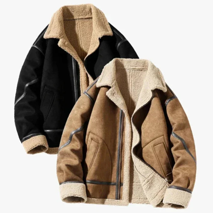 Benjamin - Comfortable Proud American Suede Leather Jacket