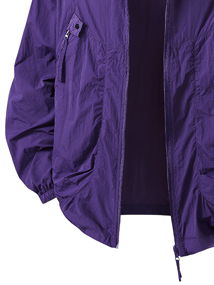 Carter - Outdoor Waterproof Windbreaker Jacket with Adjustable Hood