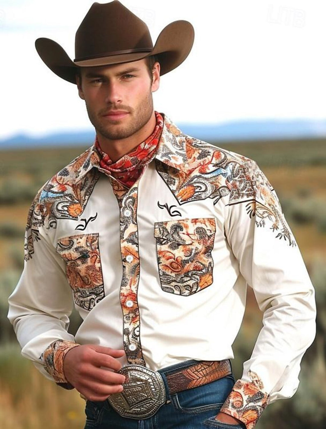 James - Western Cowboy Style Embroidered Shirt