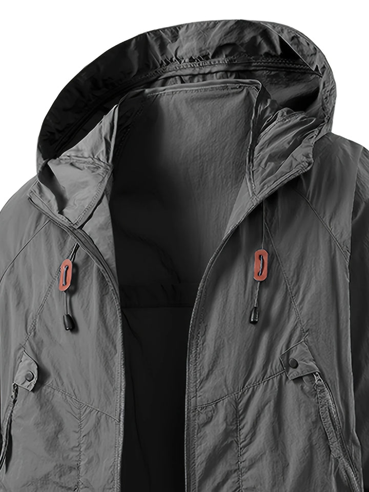 Carter - Outdoor Waterproof Windbreaker Jacket with Adjustable Hood