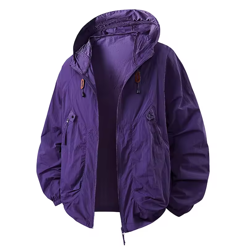 Carter - Outdoor Waterproof Windbreaker Jacket with Adjustable Hood