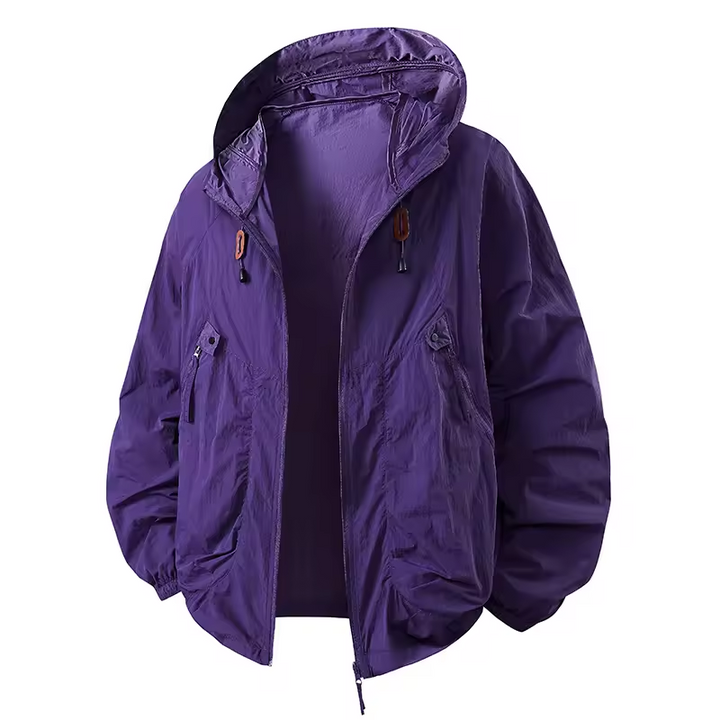 Carter - Outdoor Waterproof Windbreaker Jacket with Adjustable Hood