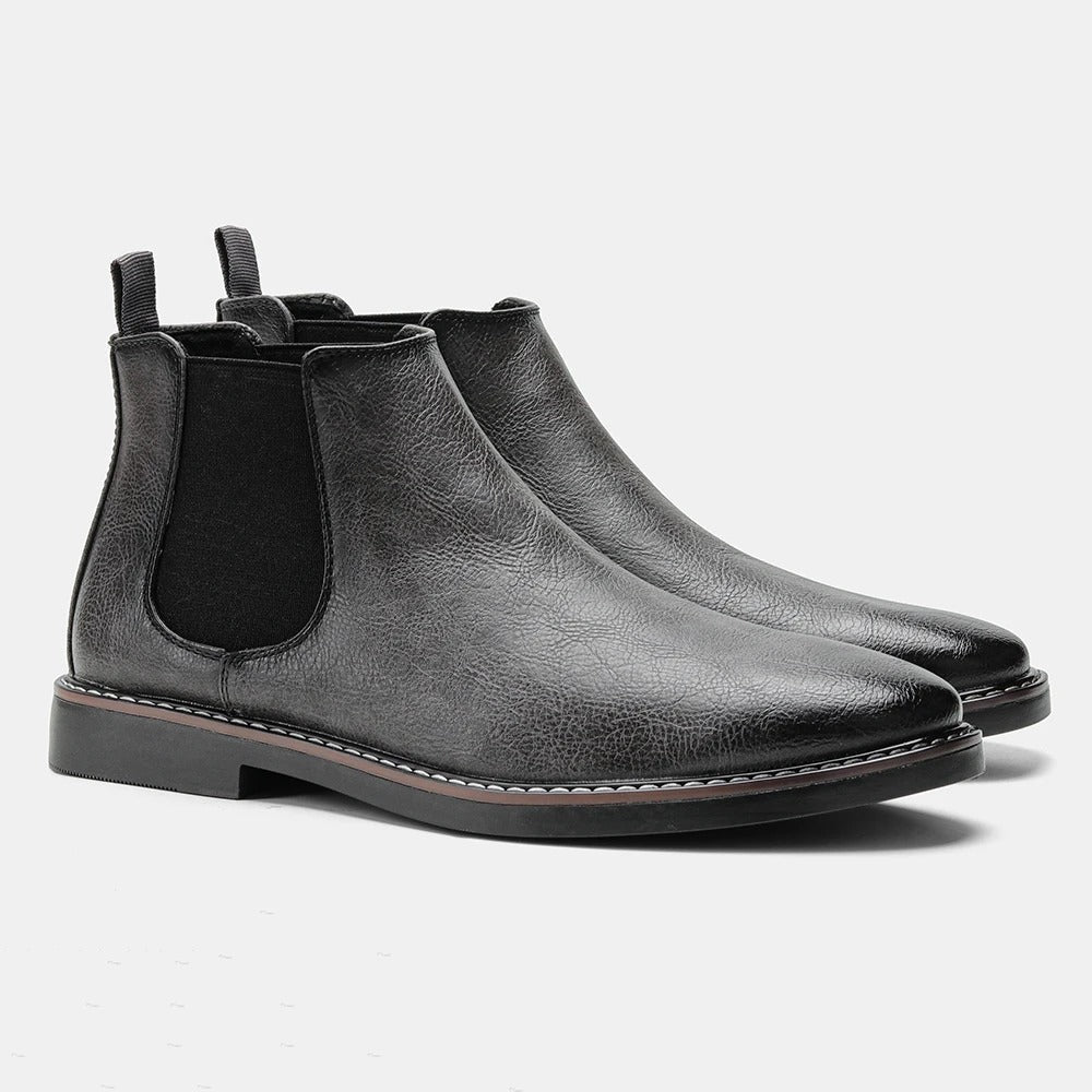 Ethan - Elegant Timeless Chelsea Leather Boots