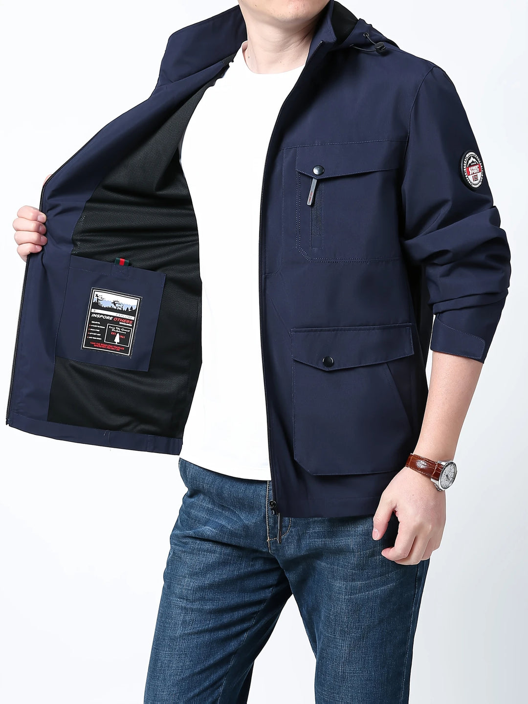 Henry - Comfortable Waterproof Jacket with Detachable Hood