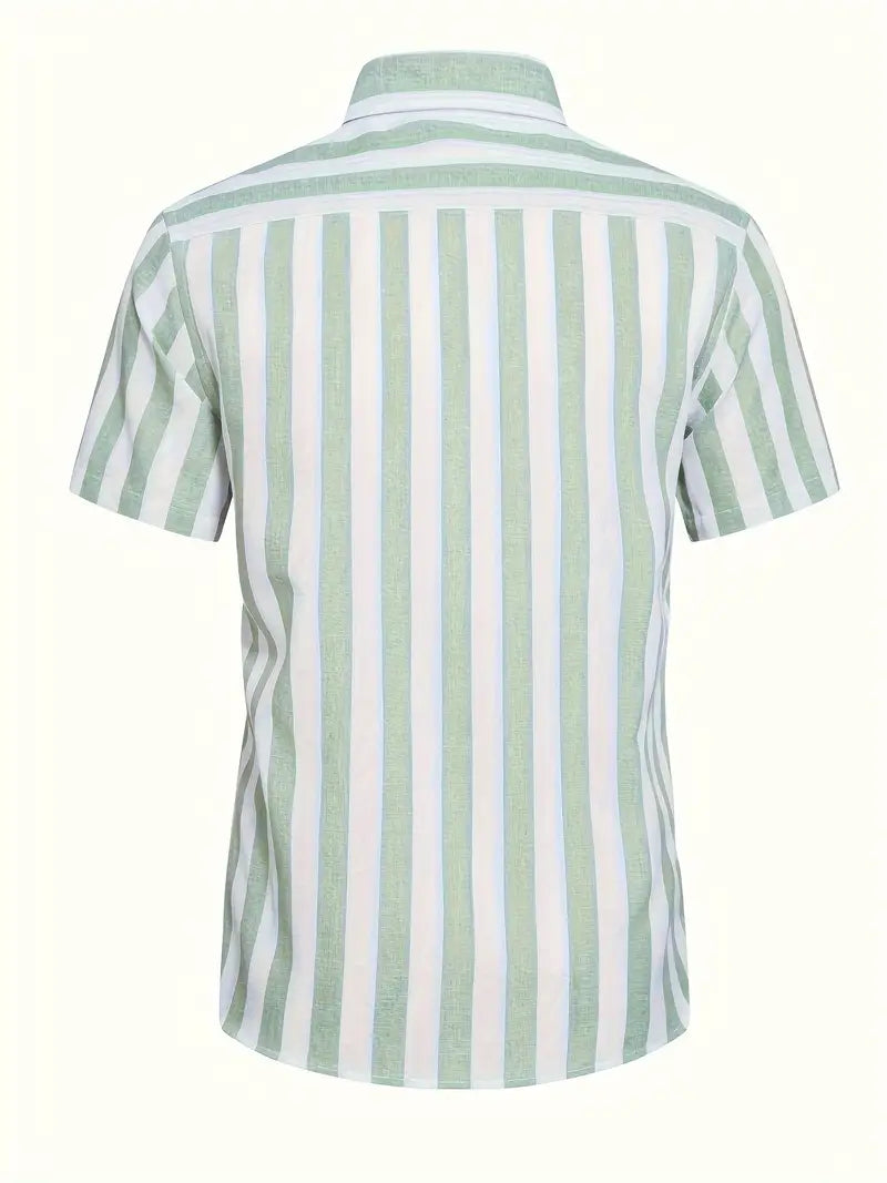 Liam - Casual Short Sleeve Striped Shirt