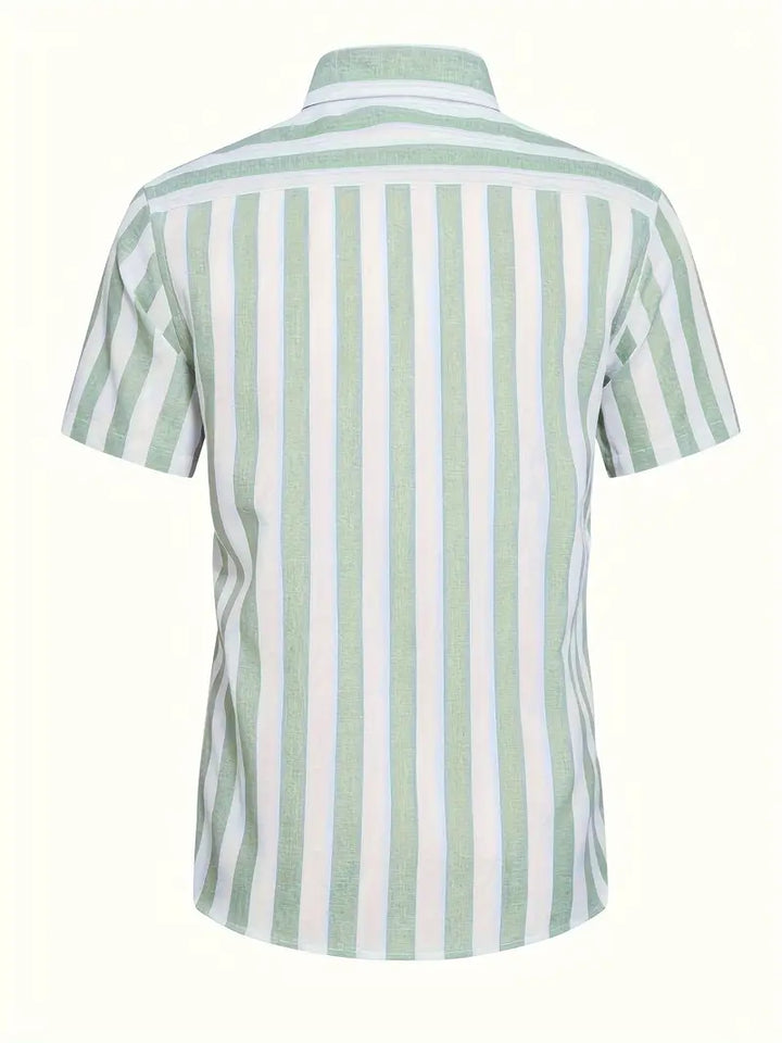 Liam - Casual Short Sleeve Striped Shirt