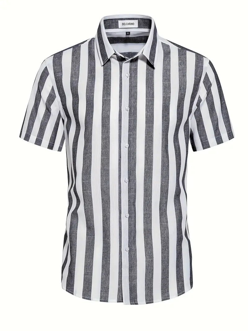 Liam - Casual Short Sleeve Striped Shirt