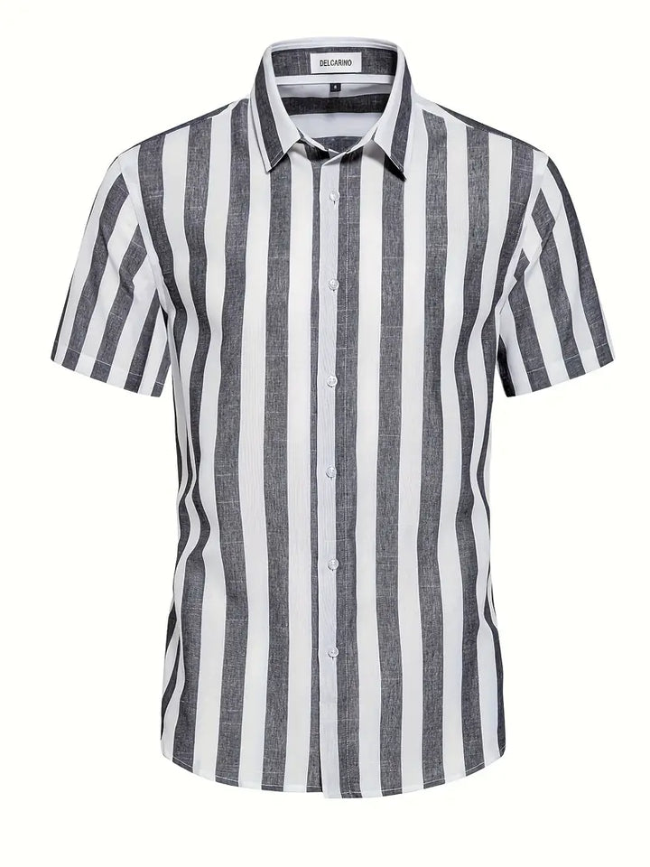 Liam - Casual Short Sleeve Striped Shirt