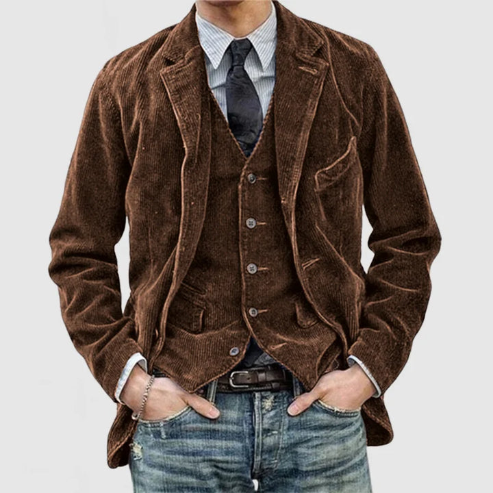 Miles - Stylish Vintage Blazer and Vest Set