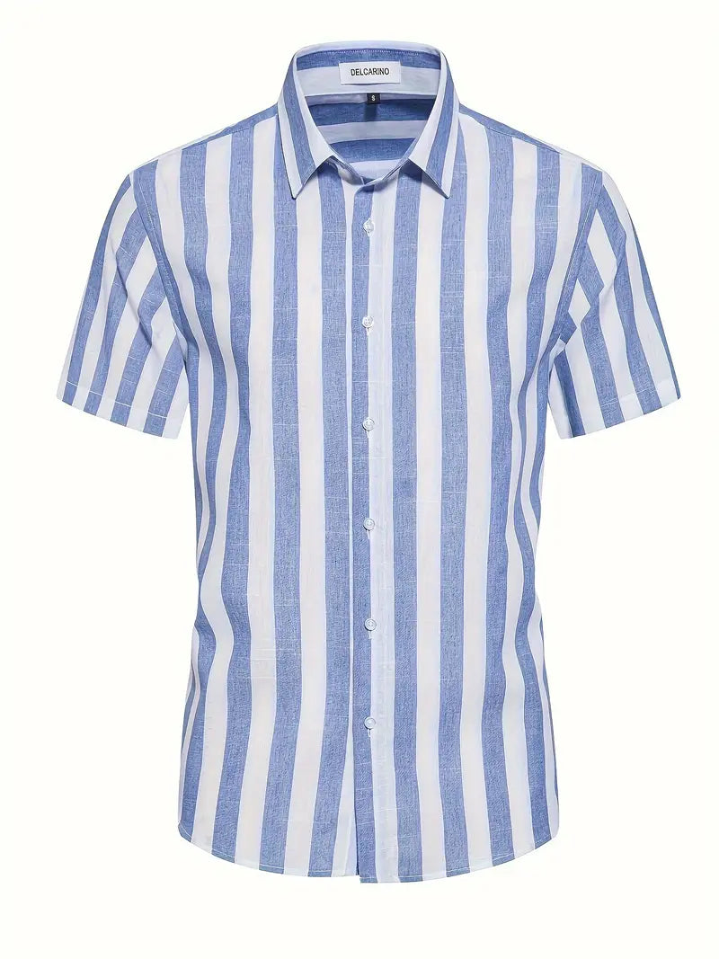 Liam - Casual Short Sleeve Striped Shirt