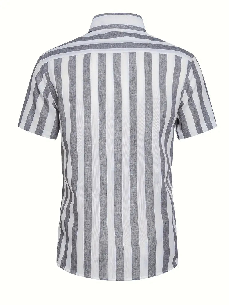 Liam - Casual Short Sleeve Striped Shirt