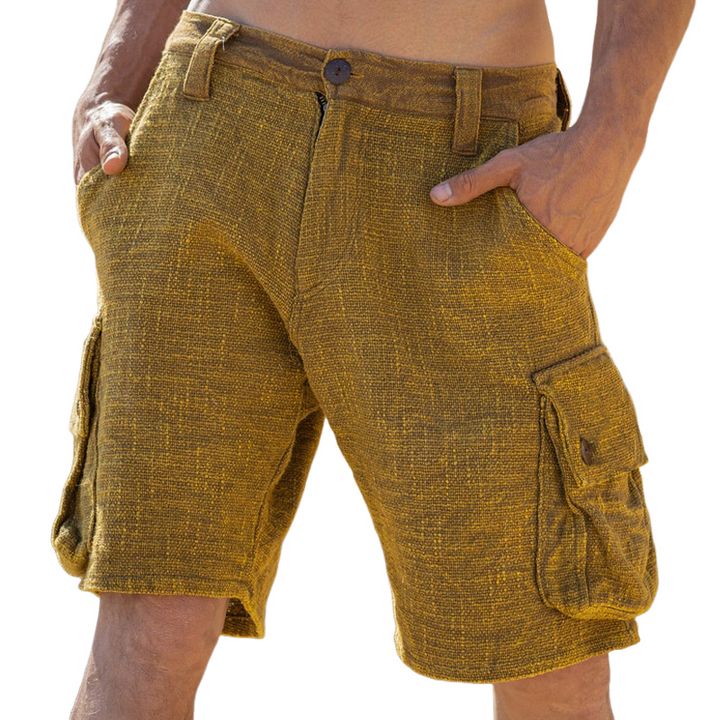 Julian - Classic Casual Linen Multi-Pocket Shorts