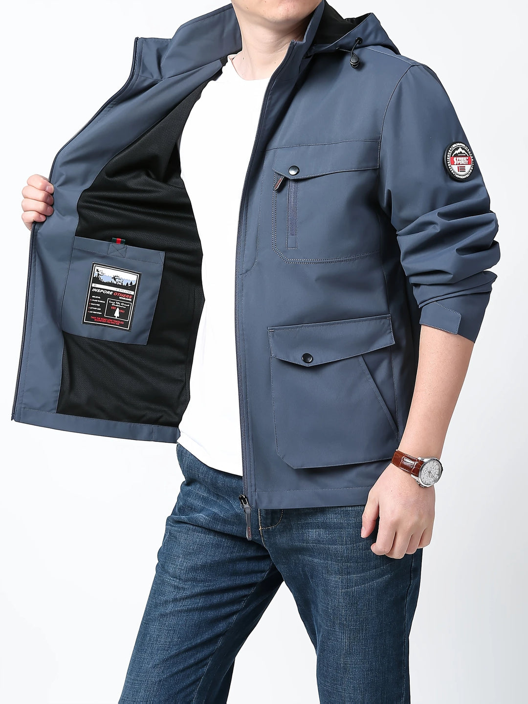 Henry - Comfortable Waterproof Jacket with Detachable Hood
