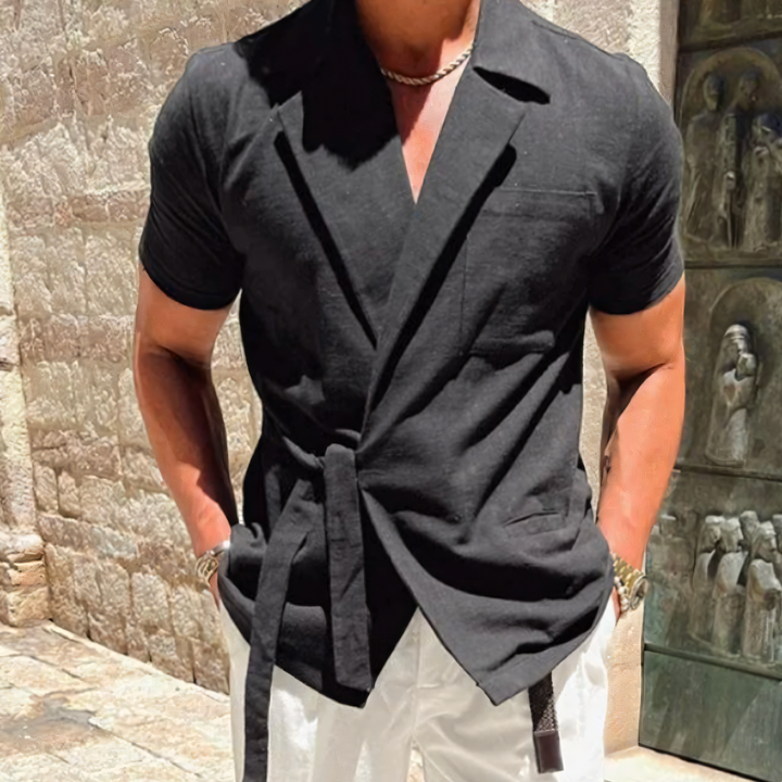 Lucas - Cross-Strap Premium Shirt For Men