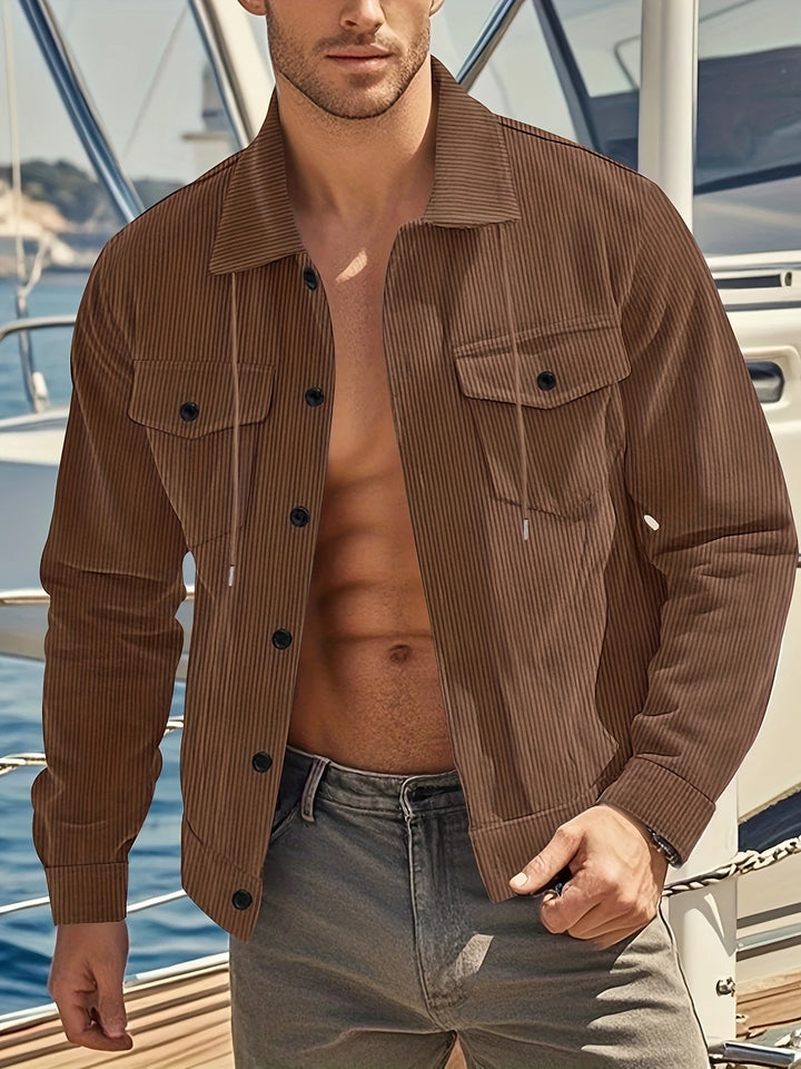 Alexander - Casual Corduroy Stand Collar Jacket