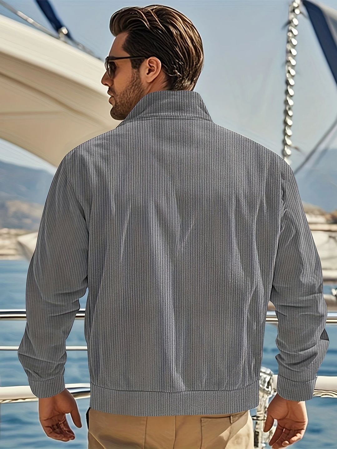 Alexander - Casual Corduroy Stand Collar Jacket