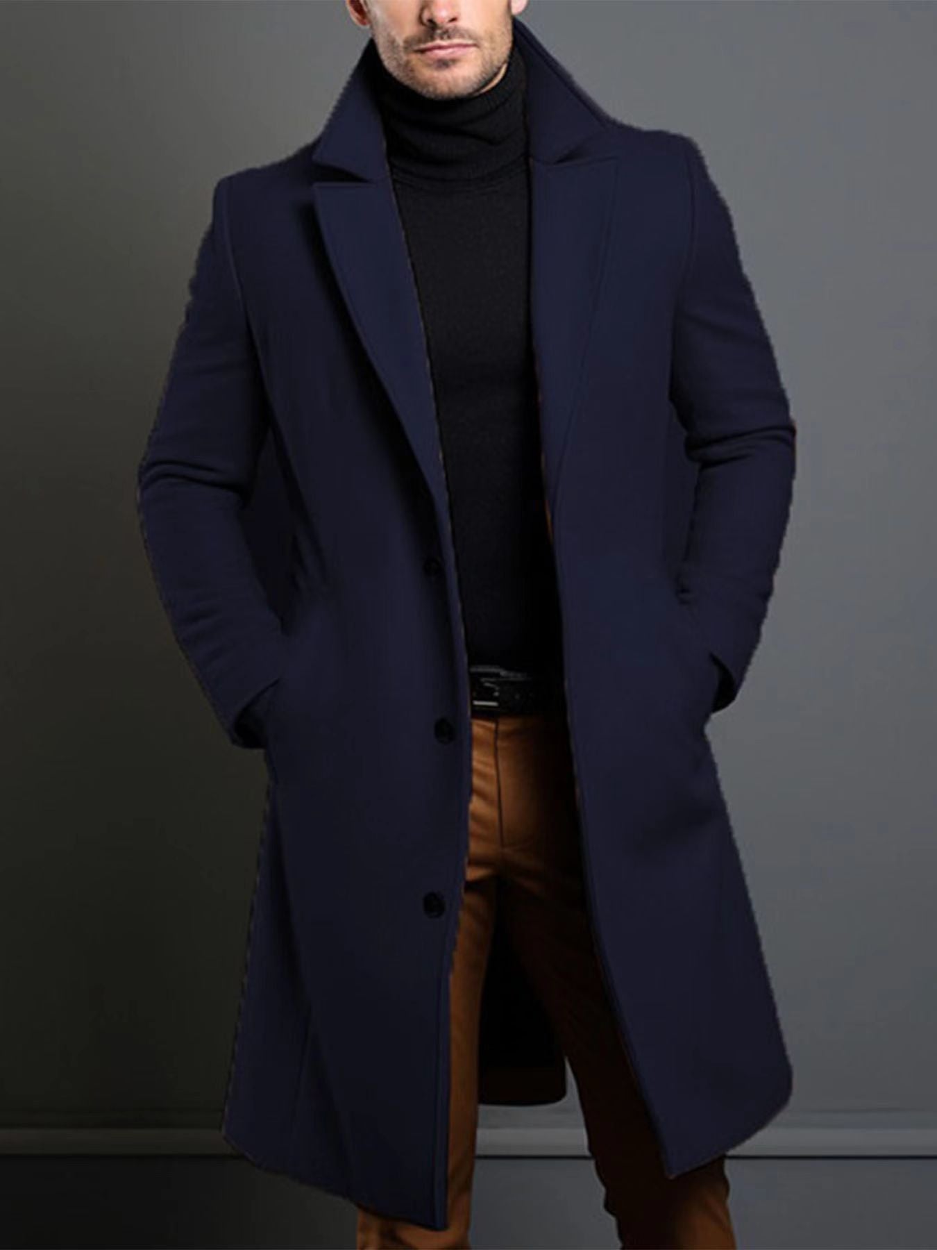 Caleb - Elegant Single-Breasted Overcoat