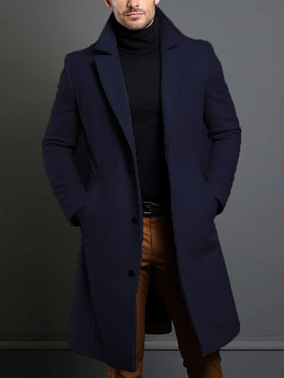 Caleb - Elegant Single-Breasted Overcoat