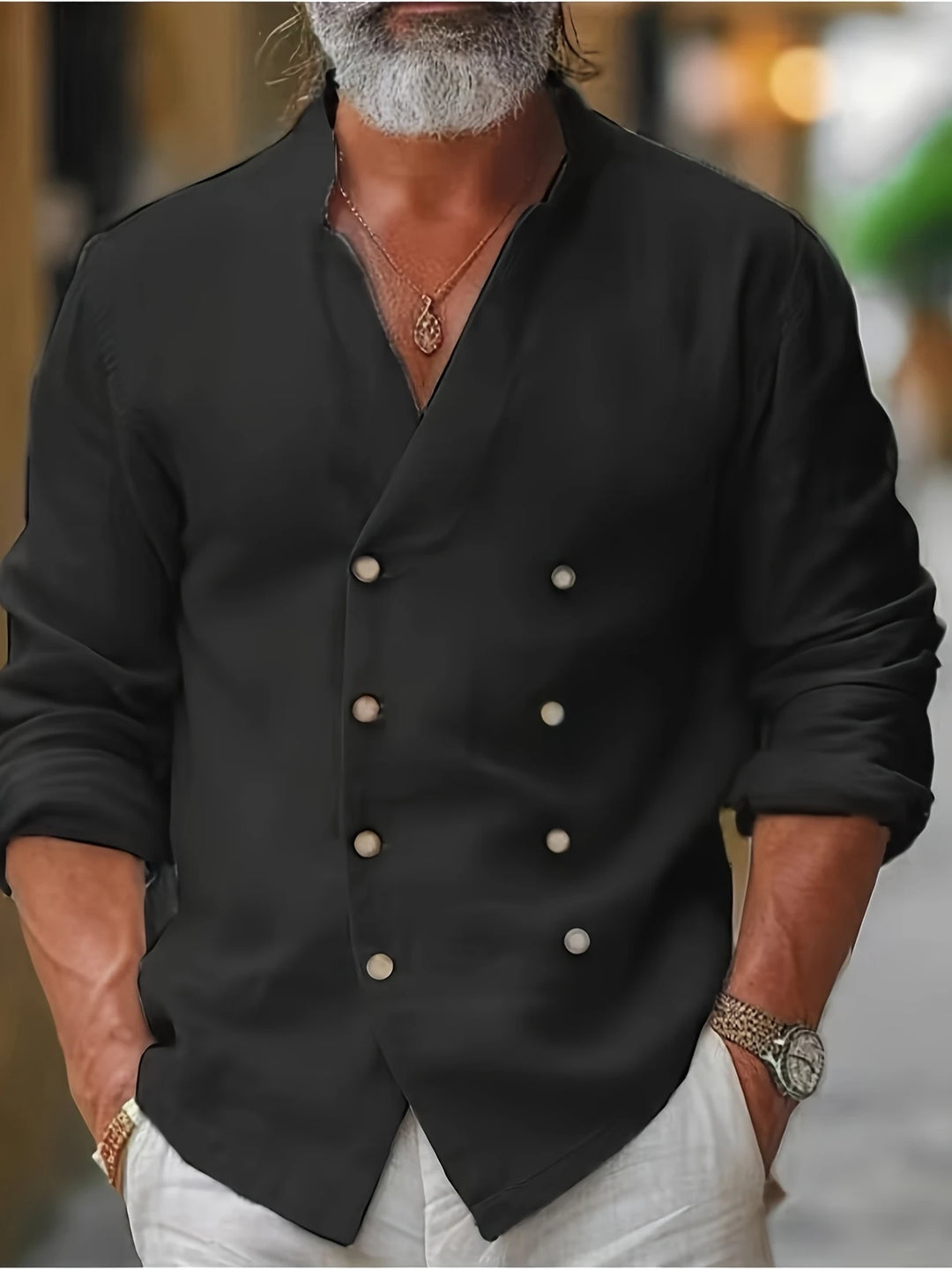 Levi - Stylish Double-Breasted Casual Shirt