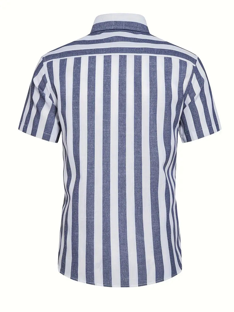 Liam - Casual Short Sleeve Striped Shirt
