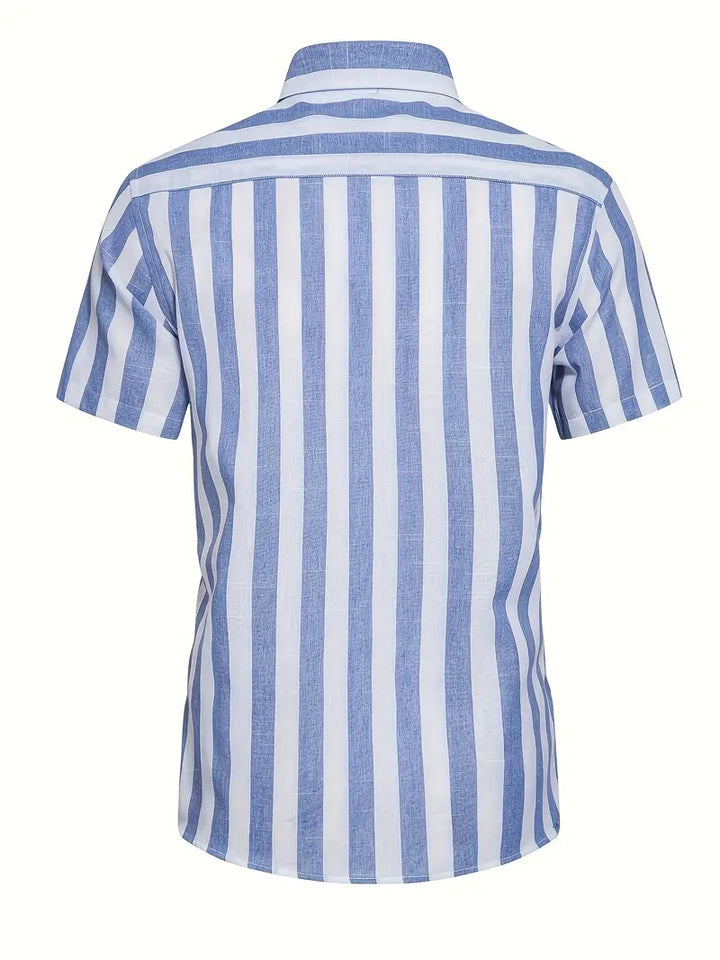 Liam - Casual Short Sleeve Striped Shirt