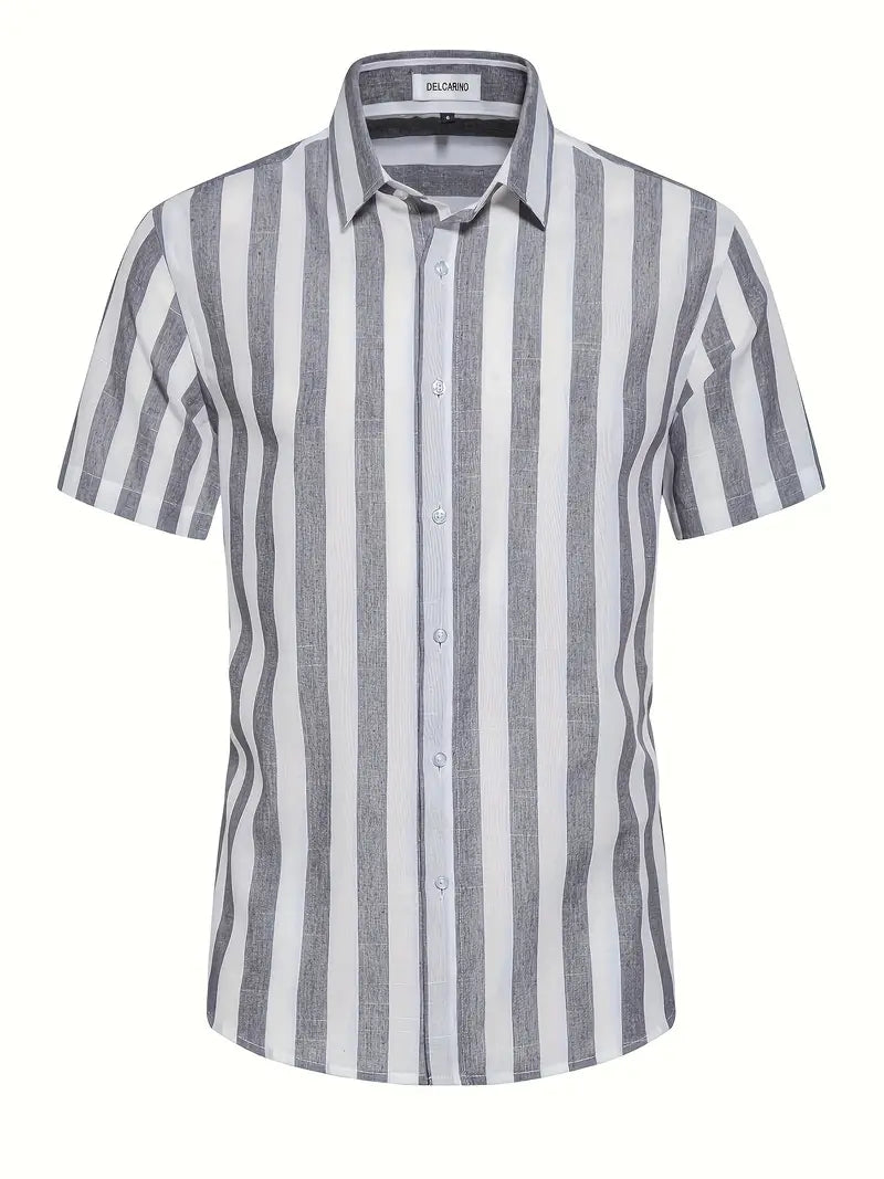 Liam - Casual Short Sleeve Striped Shirt