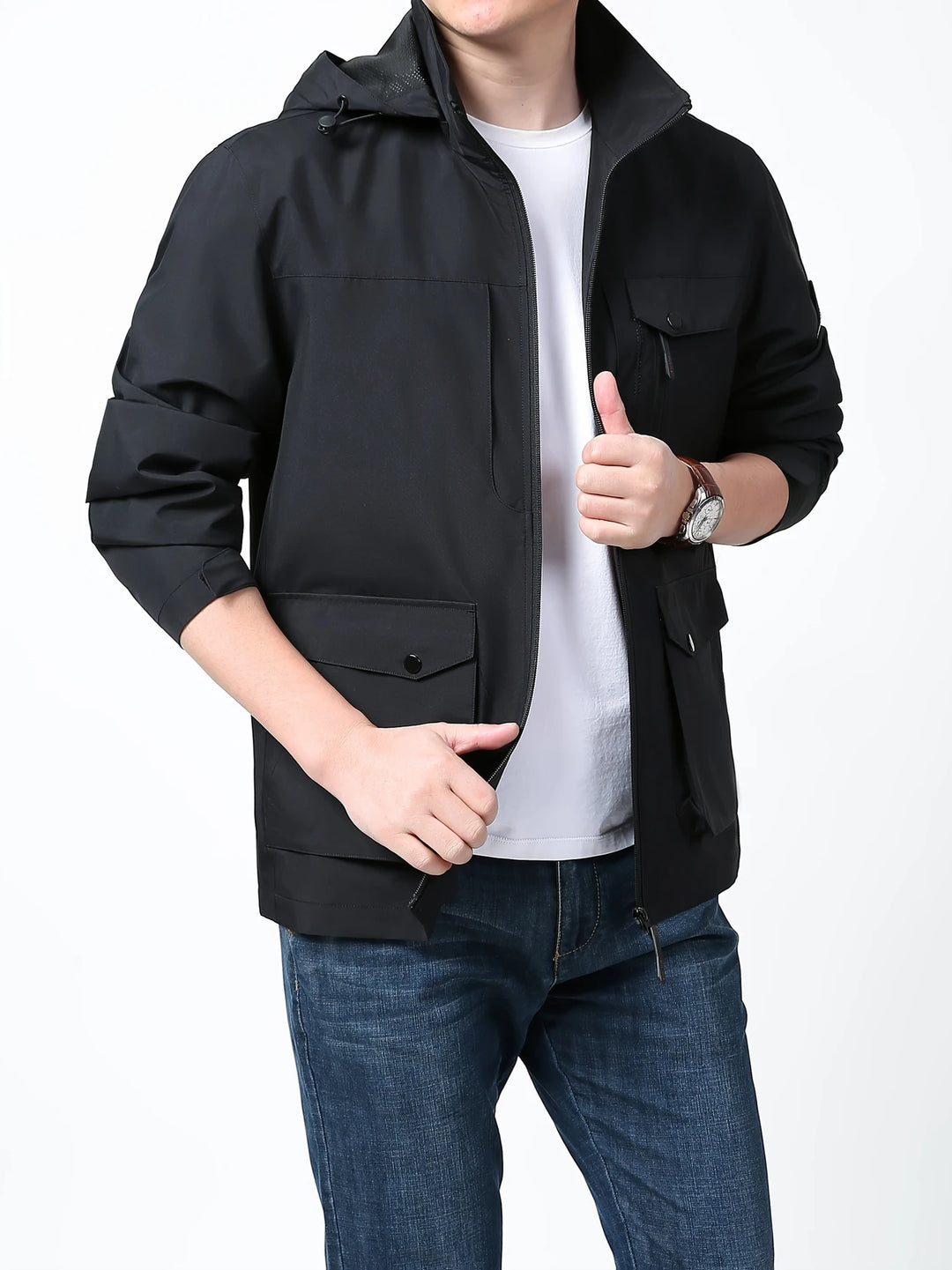 Henry - Comfortable Waterproof Jacket with Detachable Hood