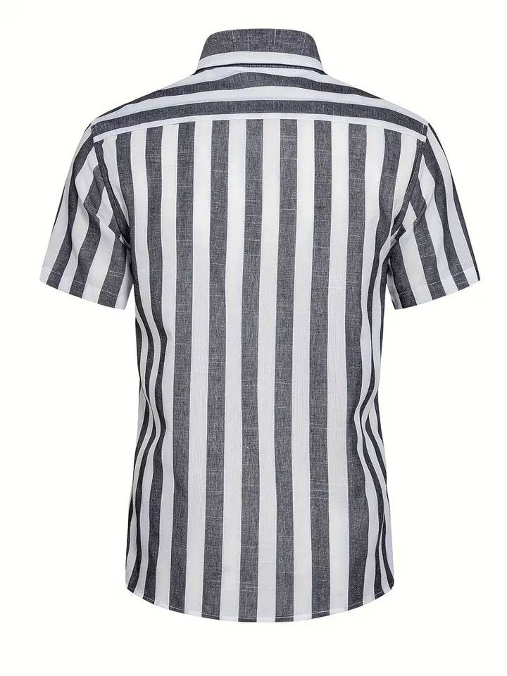 Liam - Casual Short Sleeve Striped Shirt