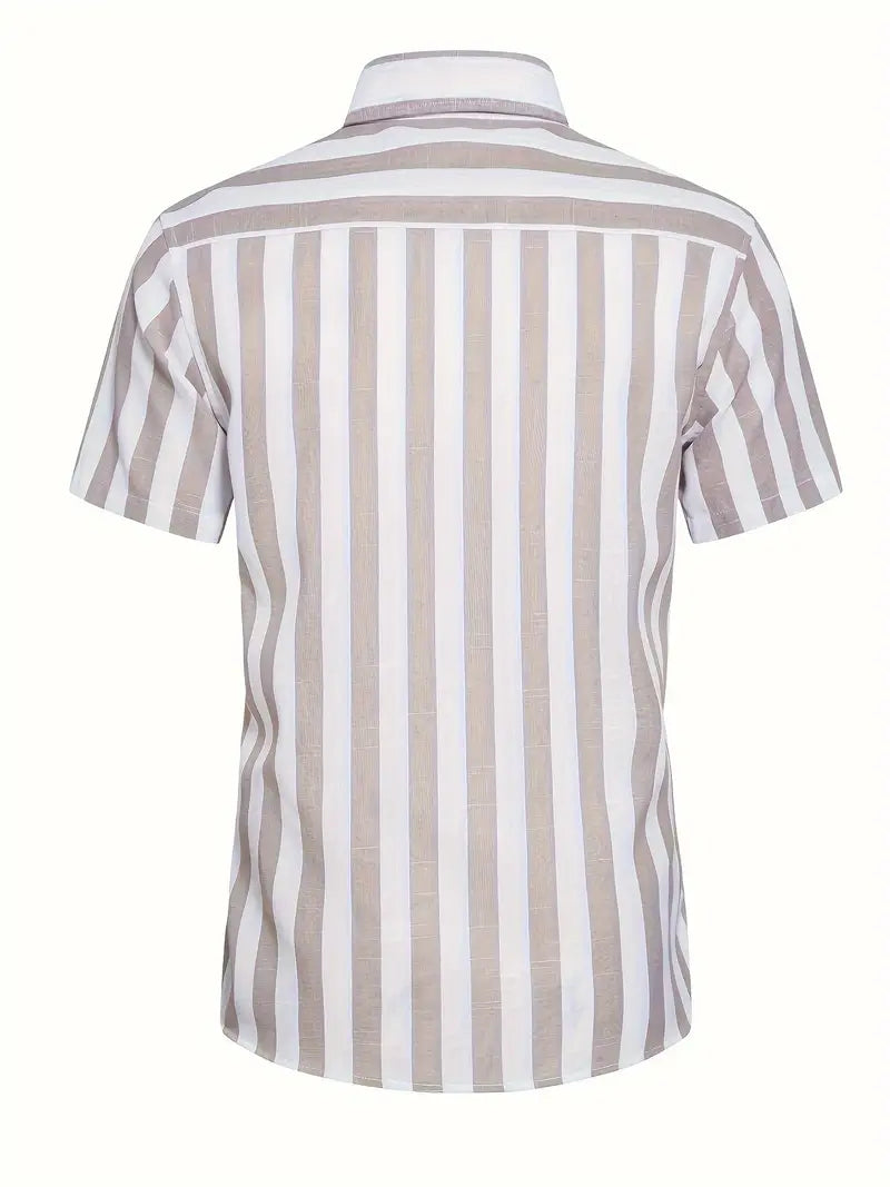 Liam - Casual Short Sleeve Striped Shirt