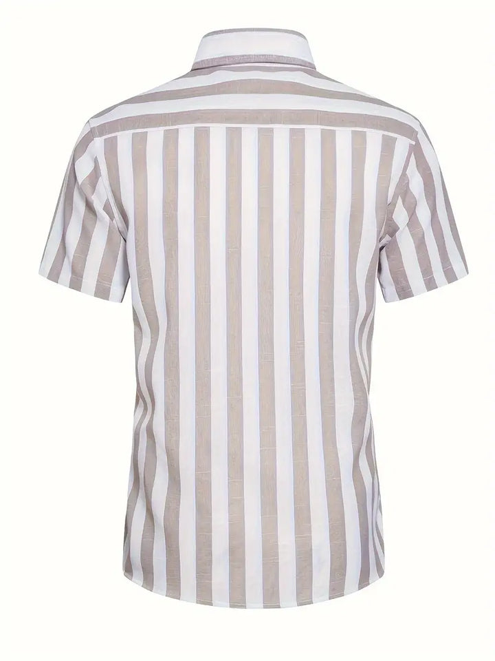 Liam - Casual Short Sleeve Striped Shirt