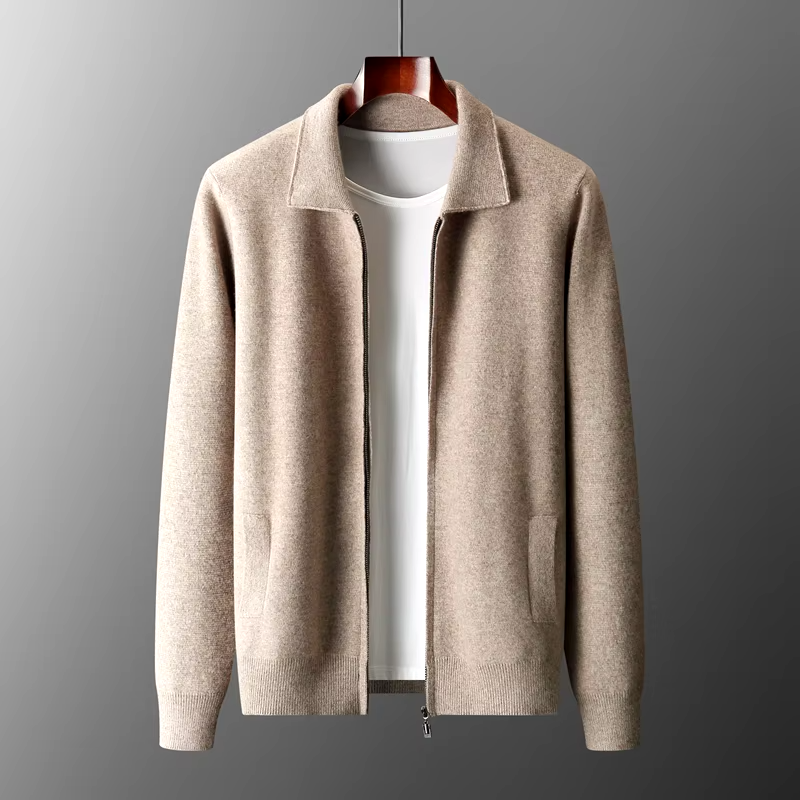Jackson - Stylish Full Zip Cashmere Cardigan