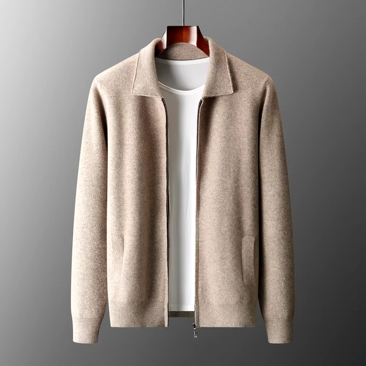 Jackson - Stylish Full Zip Cashmere Cardigan
