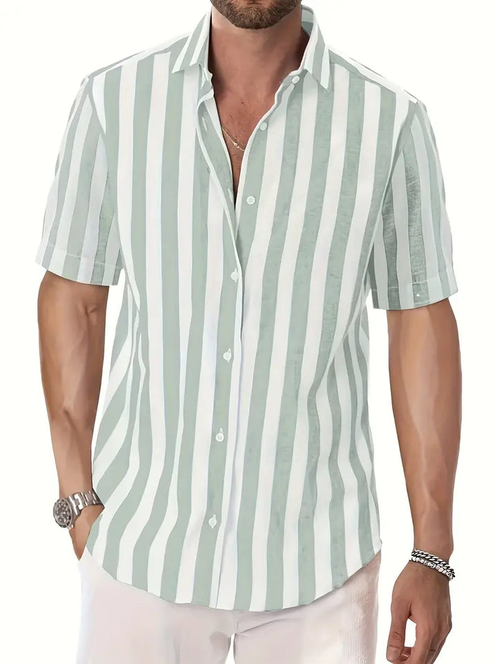 Liam - Casual Short Sleeve Striped Shirt