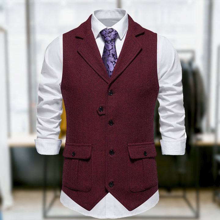 Wyatt - Comfortable Classic Retro Style Vest with Pockets