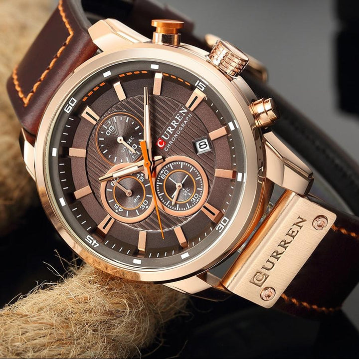 Mason - Elegant Quartz Watch with Leather Band