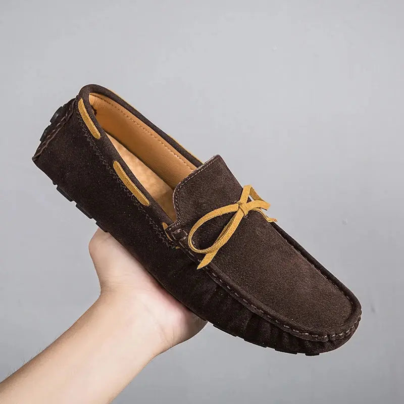 Ethan - Premium lace-up Suede Leather loafers