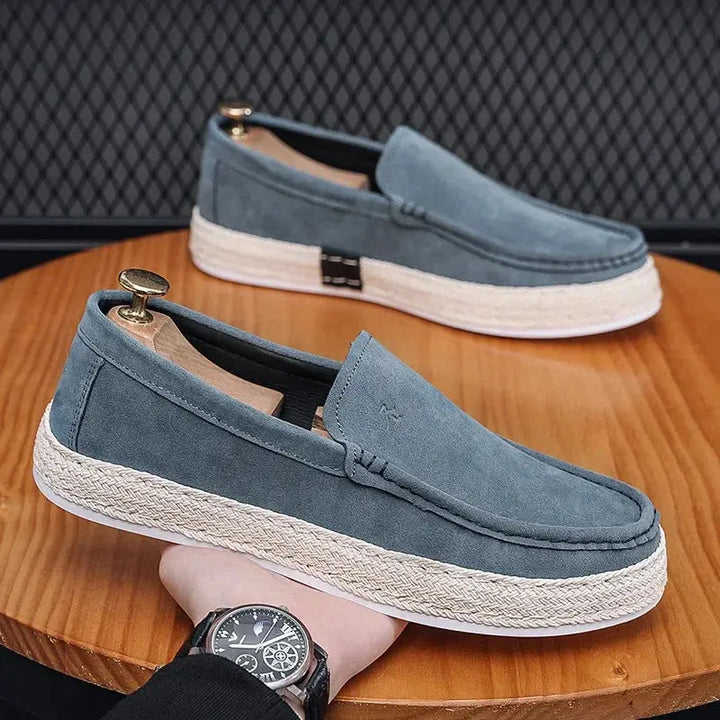 Liam - Beach Suede Leather Moccasins