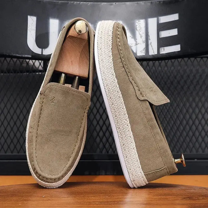 Liam - Beach Suede Leather Moccasins