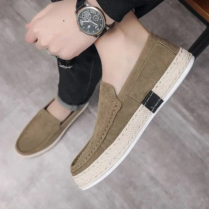 Liam - Beach Suede Leather Moccasins