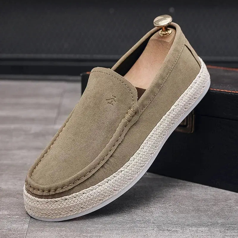 Liam - Beach Suede Leather Moccasins